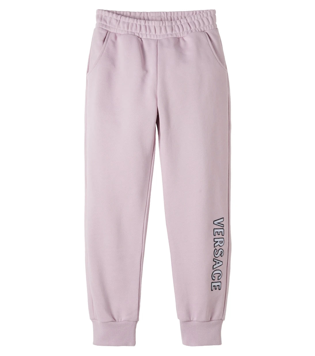 Versace Kids - Logo embroidered cotton jersey sweatpants