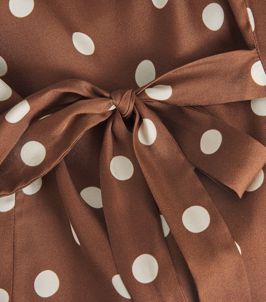 DÔEN Multi Silk-Blend Satin Aubrey Mini Dress