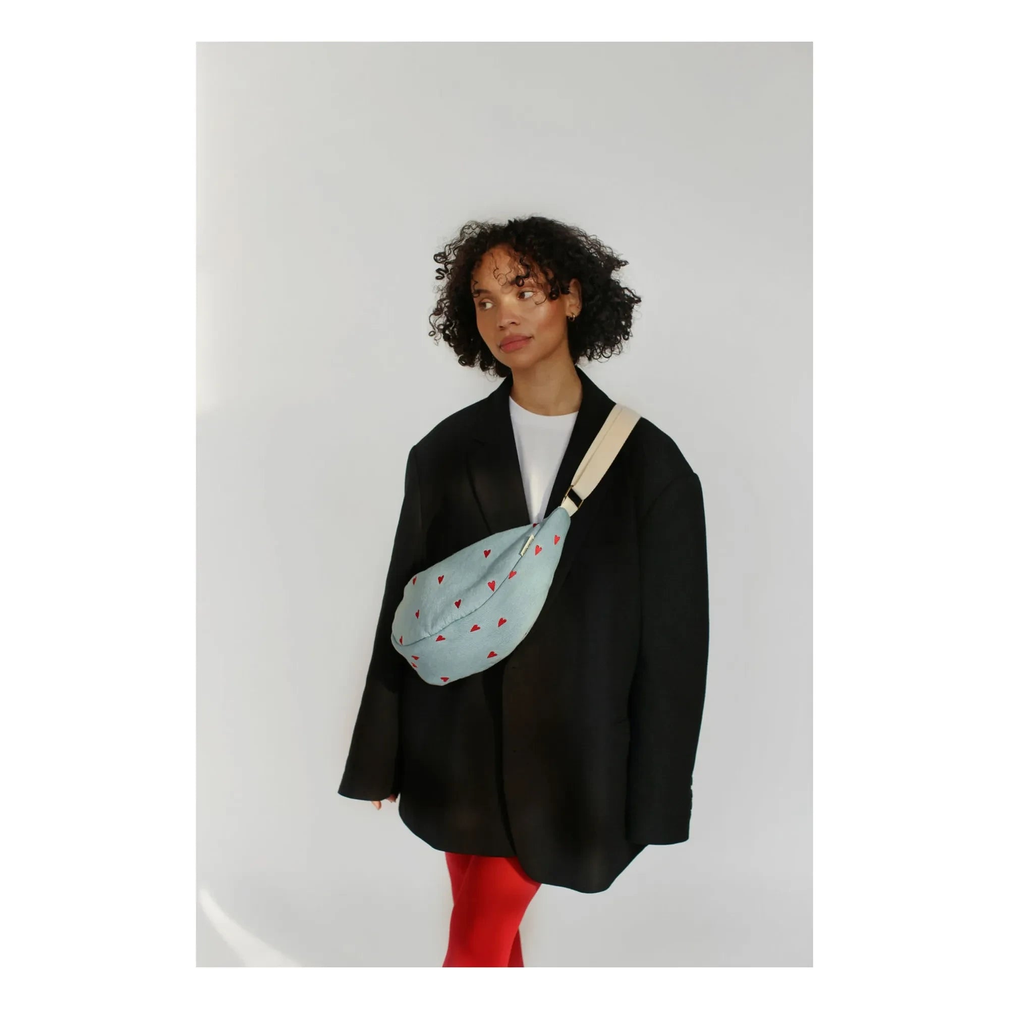 Studio Noos - Hearts fanny pack | Denim