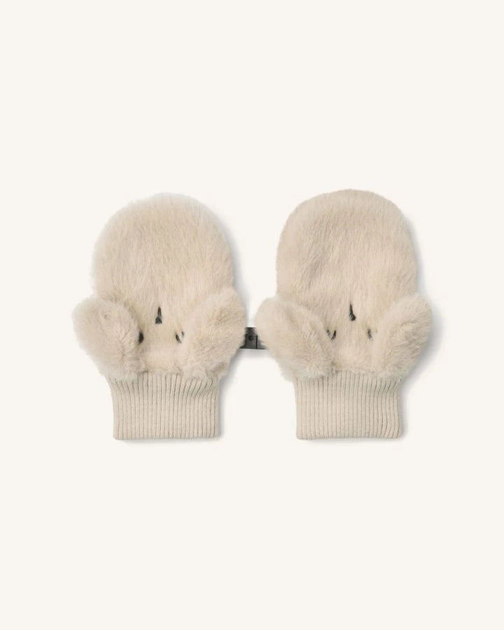 Liewood - Lizzy Rabbit Fur Mittens Recycled Fiber | Beige