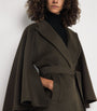 Green Camel-Wool Belted Coat
