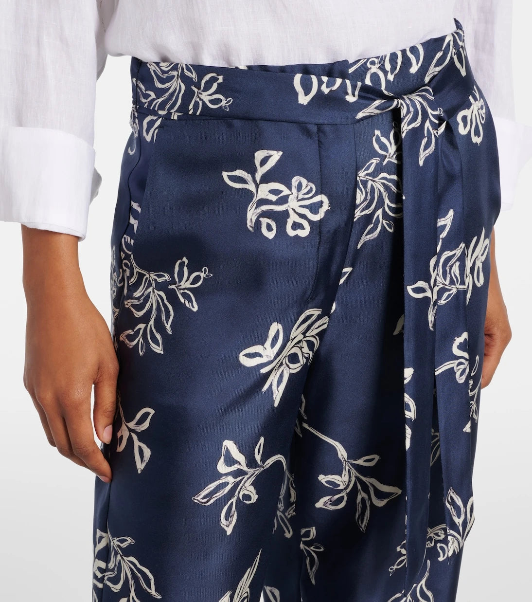 'S Max Mara - Cinzia high-rise silk wide-leg pants