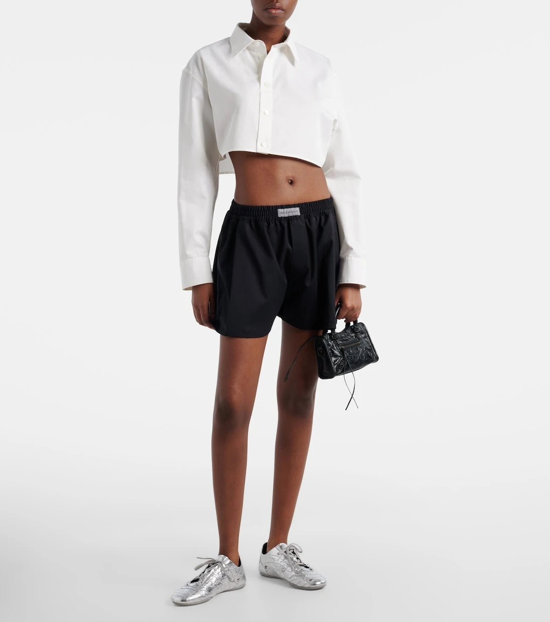Balenciaga - حقيبة يد علوية جلدية Le City Mini