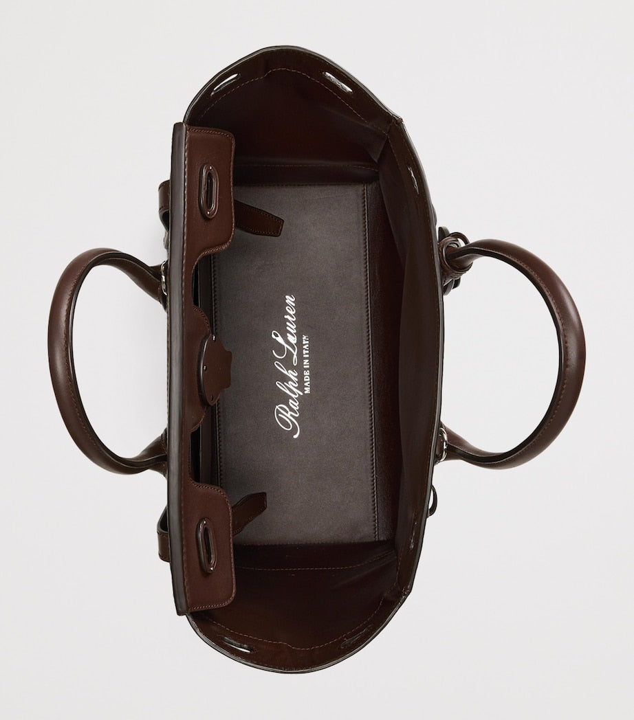 Grey Wool-Leather Soft Ricky 33 Top-Handle Bag