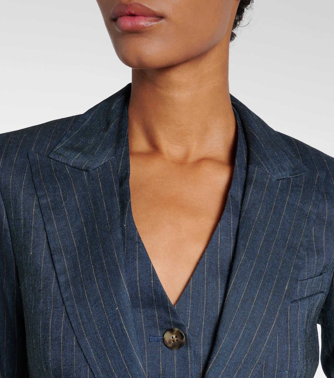 Veronica Beard - Obie pinstripe linen-blend blazer