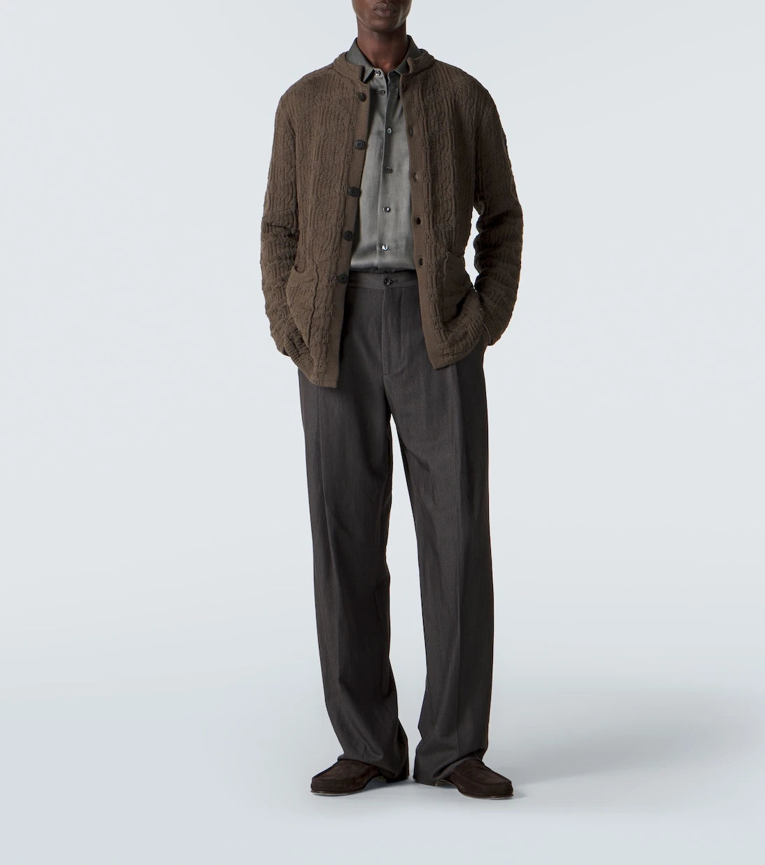 Giorgio Armani - Ribbed-knit cotton-blend cardigan
