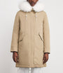 Yellow Fox-Rabbit Blended-Cotton Parka (85cm)