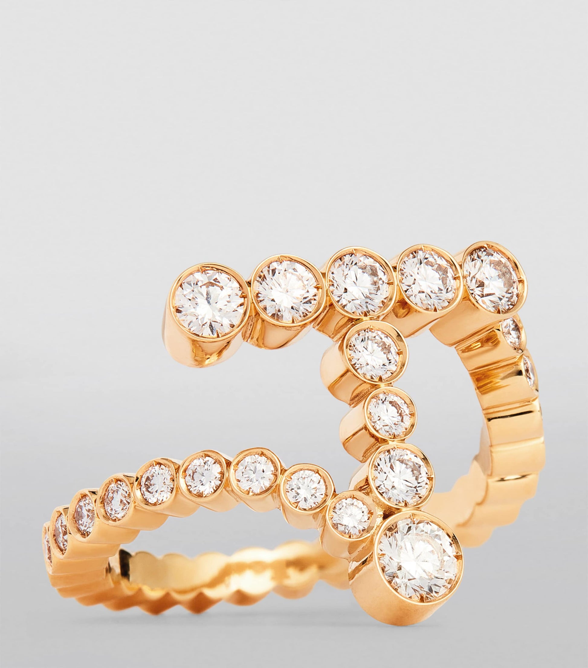 Yellow Gold and Diamond Ensemble 'T' Ring