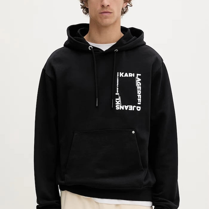 Karl Lagerfeld Jeans суичър с качулка мъжки от памук