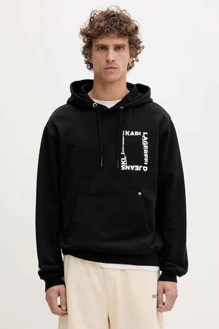 Karl Lagerfeld Jeans суичър с качулка мъжки от памук