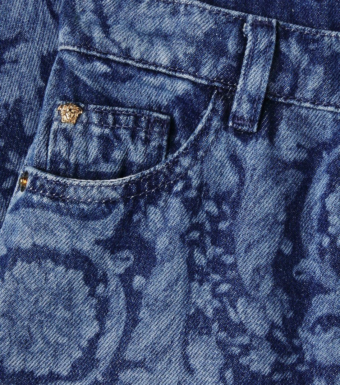 Versace Kids - Barocco printed straight-leg jeans