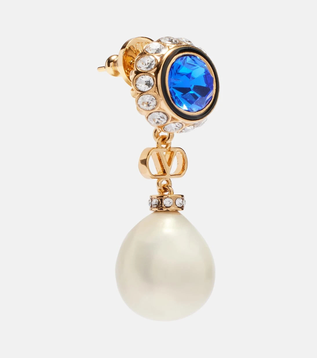 Valentino - VLogo embellished drop earrings