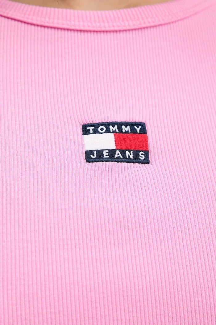 Tommy Jeans kadın pamuklu elastan tişört