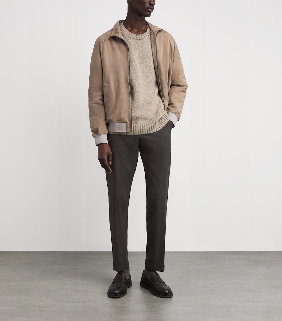 Marco Pescarolo Wool Micro-Check Drawstring Trousers