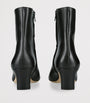 STAUD Black Leather Wally Ankle Boots 55