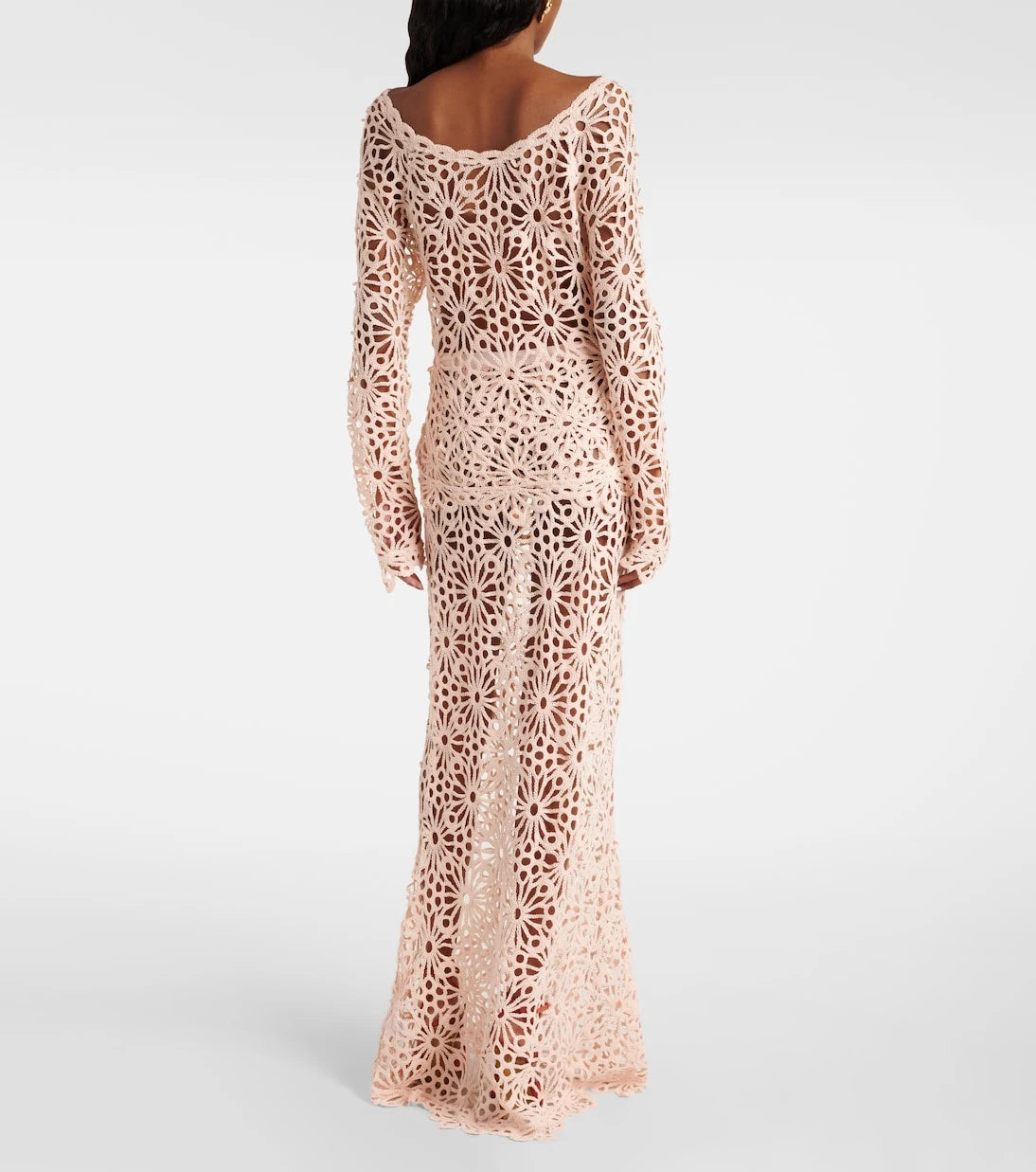 Norma Kamali - Crochet cotton-blend top