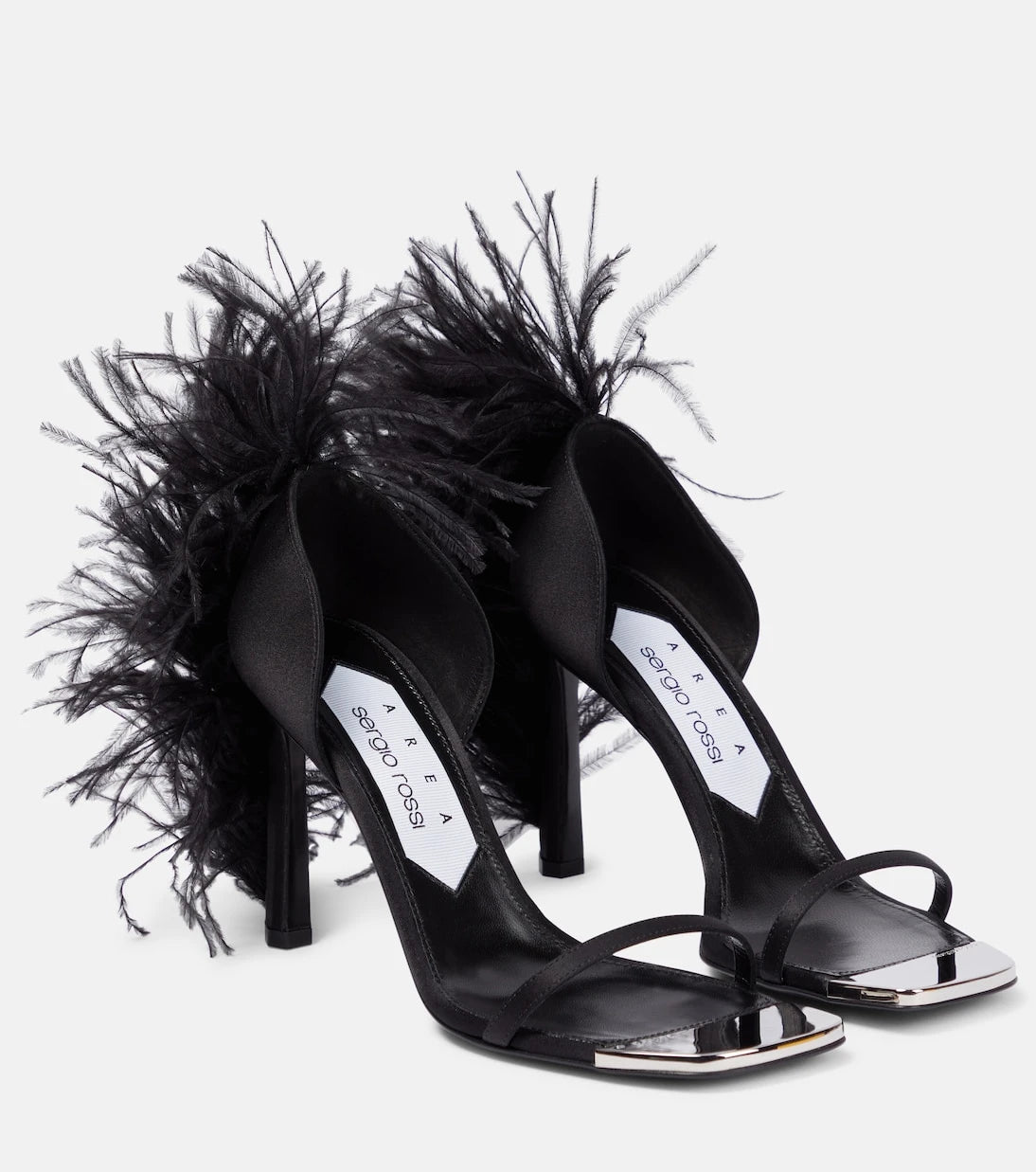 Area - x Sergio Rossi Amazona feather-trimmed sandals