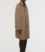 Brown Cotton-Wool Reversible Dual Long Car Coat
