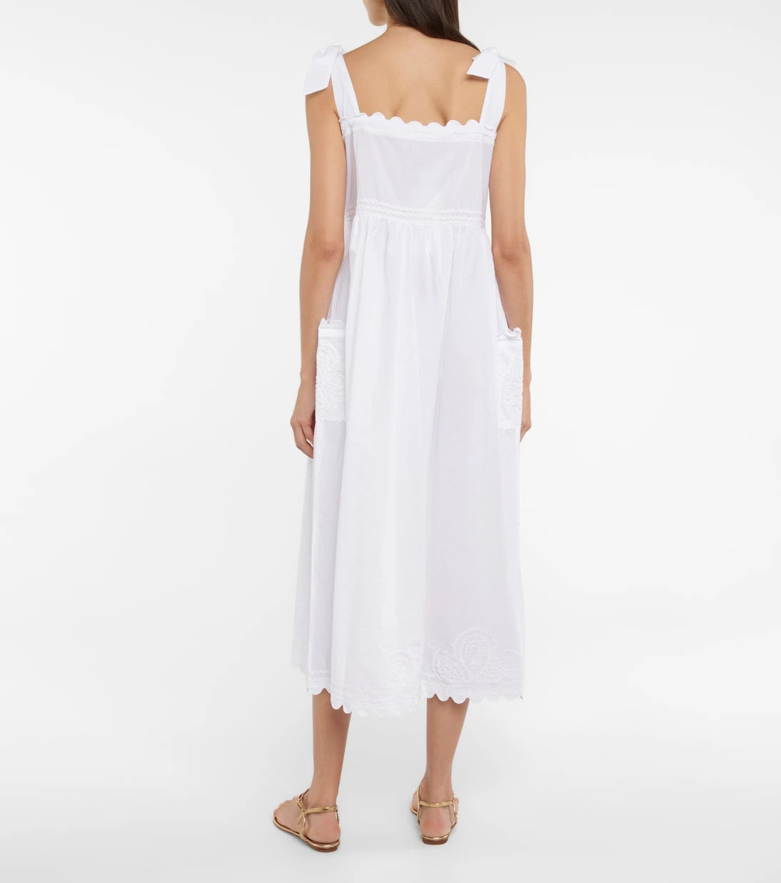 Juliet Dunn - Embroidered cotton midi dress