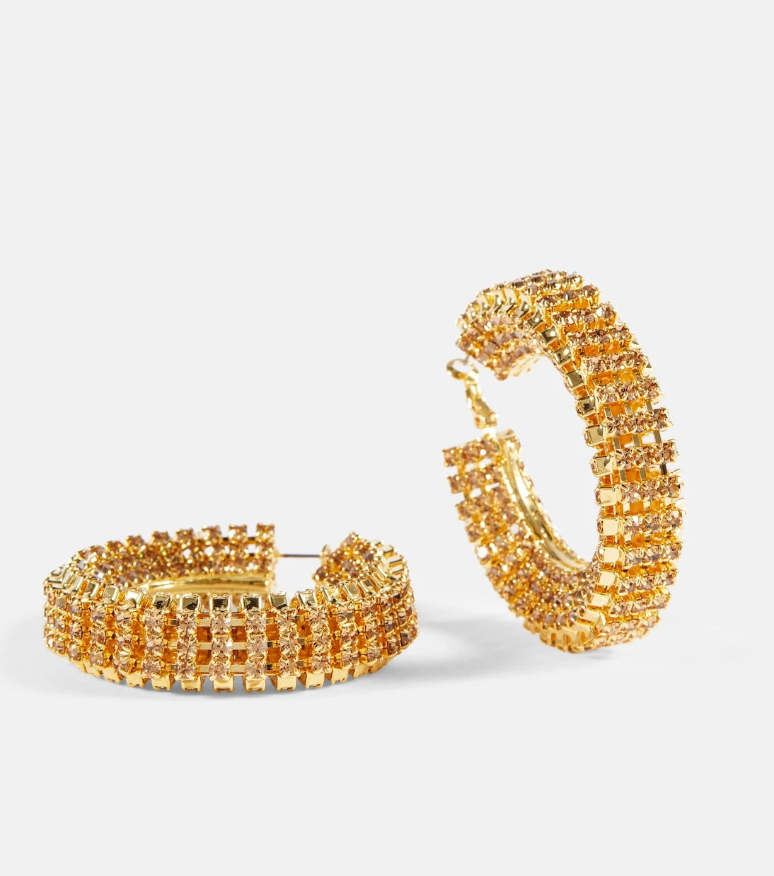 Magda Butrym - Crystal-embellished hoop earrings