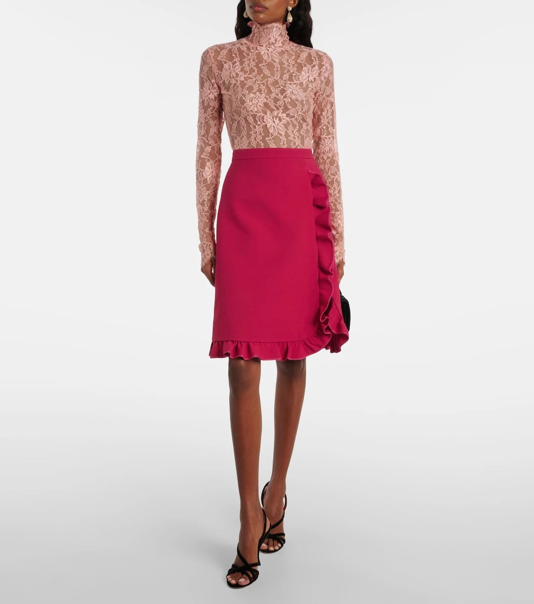 Valentino - Crepe Couture ruffled miniskirt