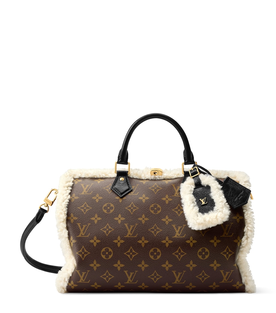 LOUIS VUITTON Canvas Speedy Soft 30 Teddy Shoulder Bag