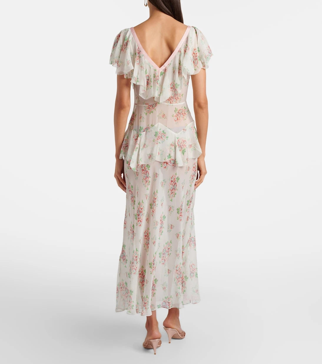 Dôen - Amelisse floral silk georgette maxi dress
