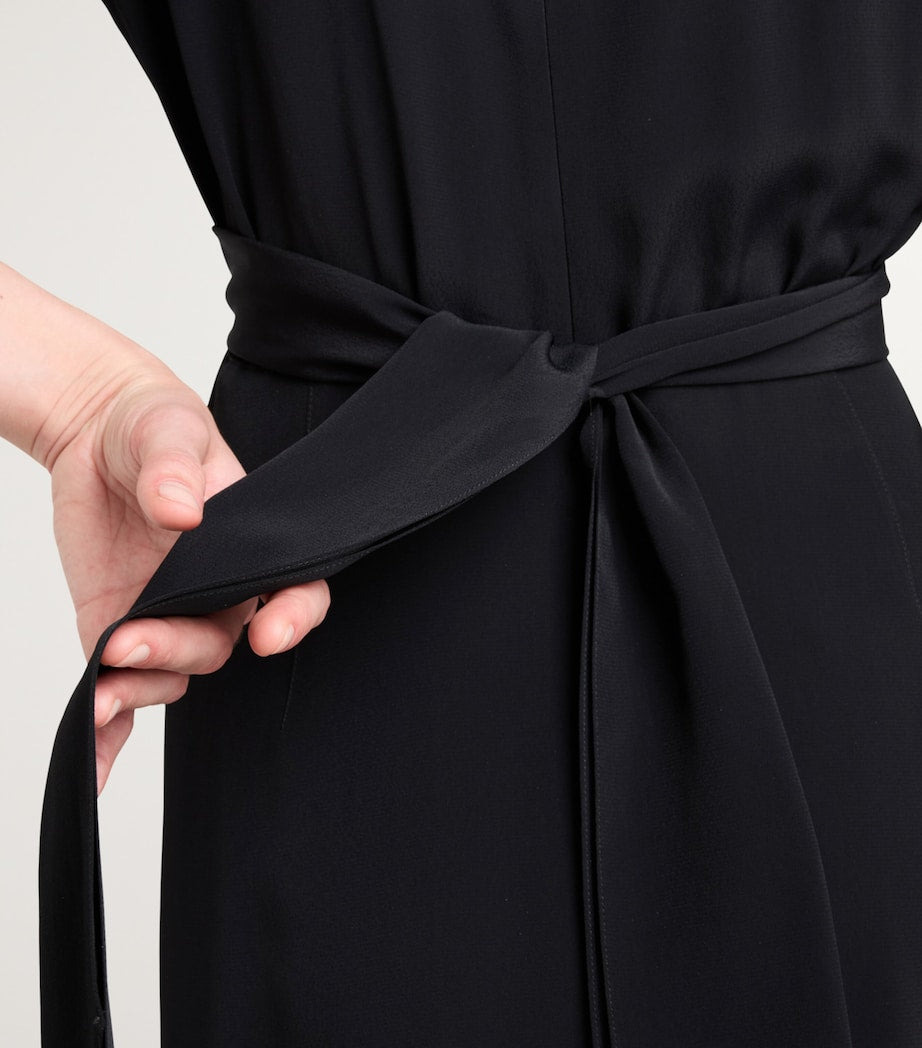 Prada Black Marocain Midi Dress