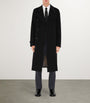 Burberry Black Long Kensington Heritage Trench Coat