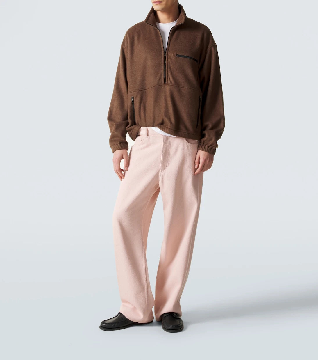 Auralee - Silk fleece half-zip sweater