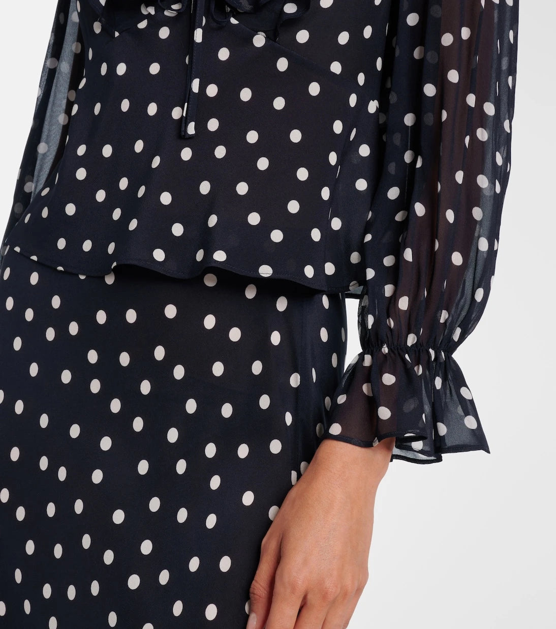 Rixo - Lasca polka-dot silk top