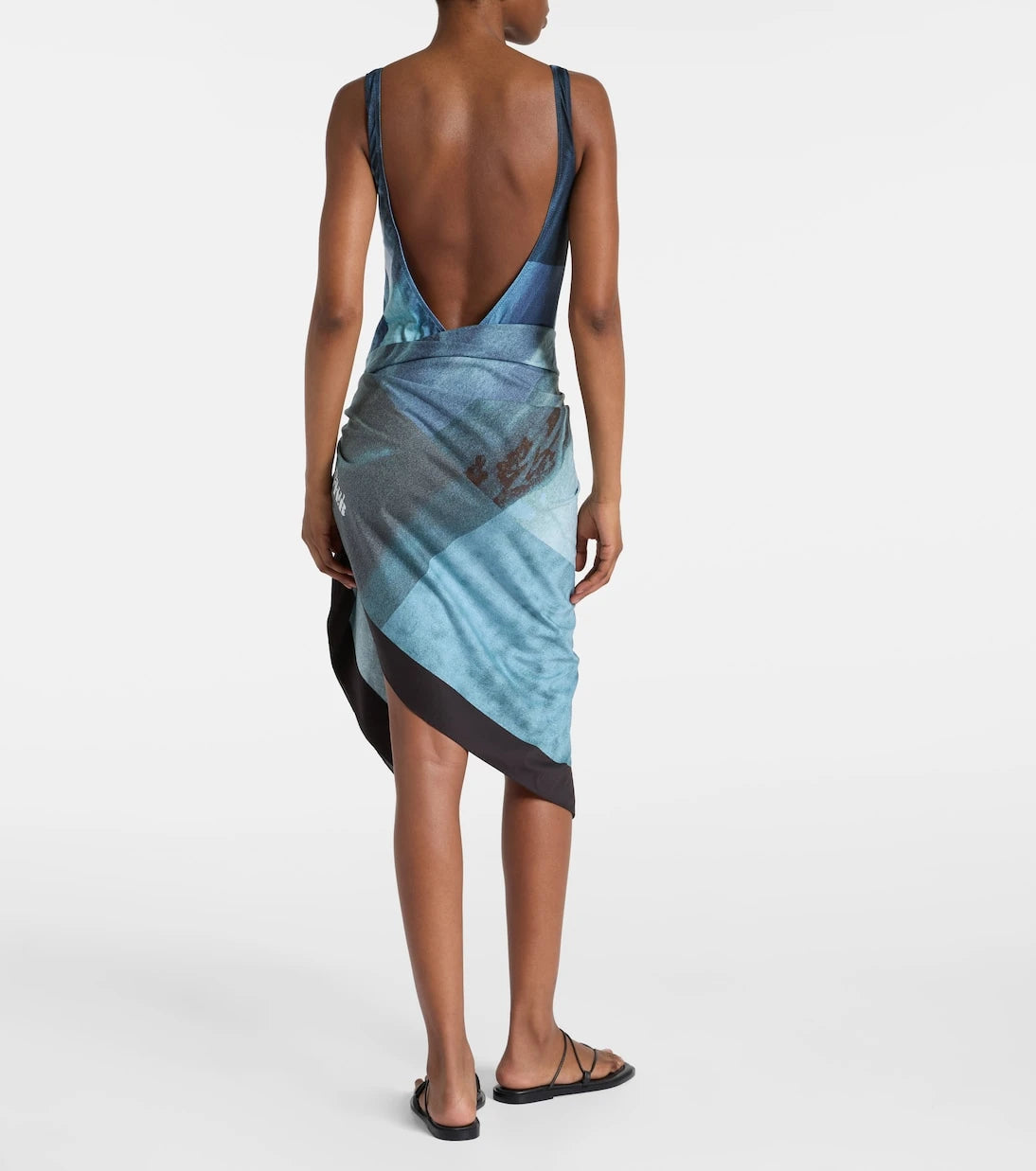 Jean Paul Gaultier - Printed cotton beach cover-up