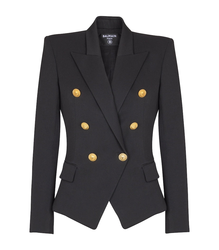 Balmain Wool Double-Breasted Blazer