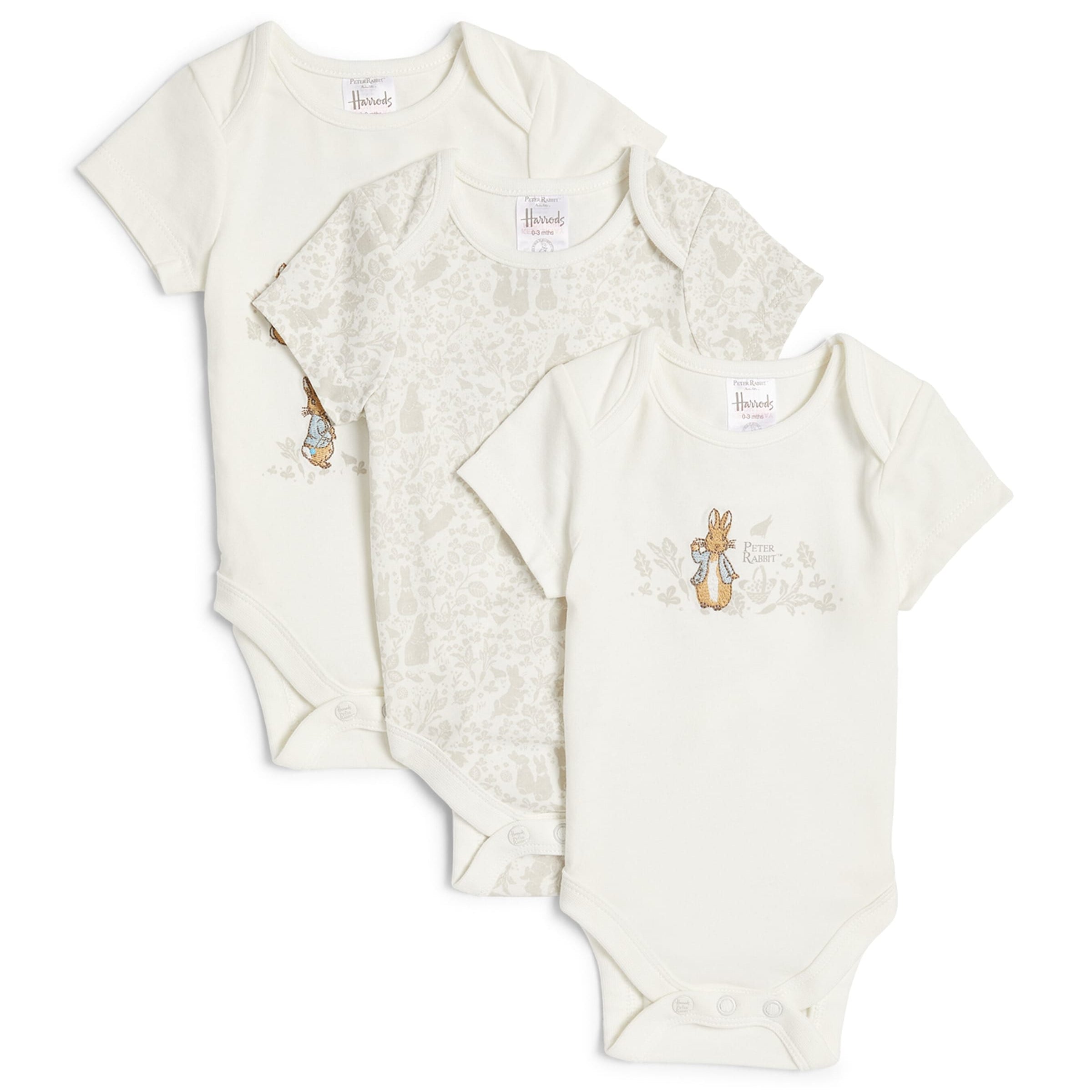 Peter Rabbit Embroidered Playsuits (Set of 3)