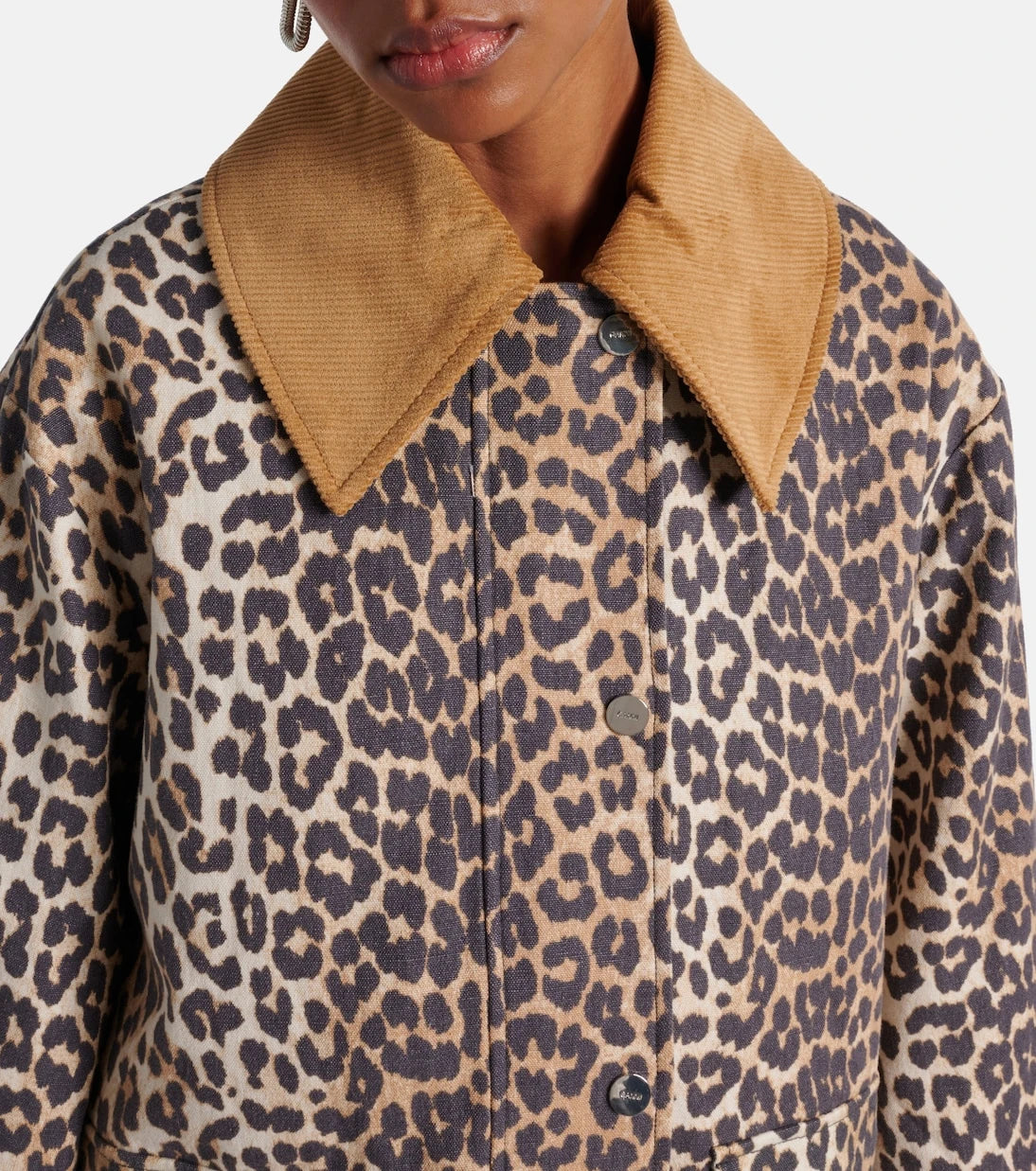 Ganni - Leopard-print canvas jacket