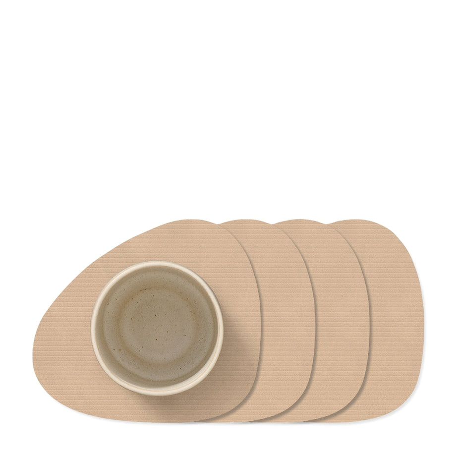 Linddna Curve Corduroy Coasters (Set of 4)