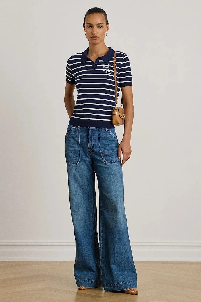 Тениска с яка Lauren Ralph Lauren