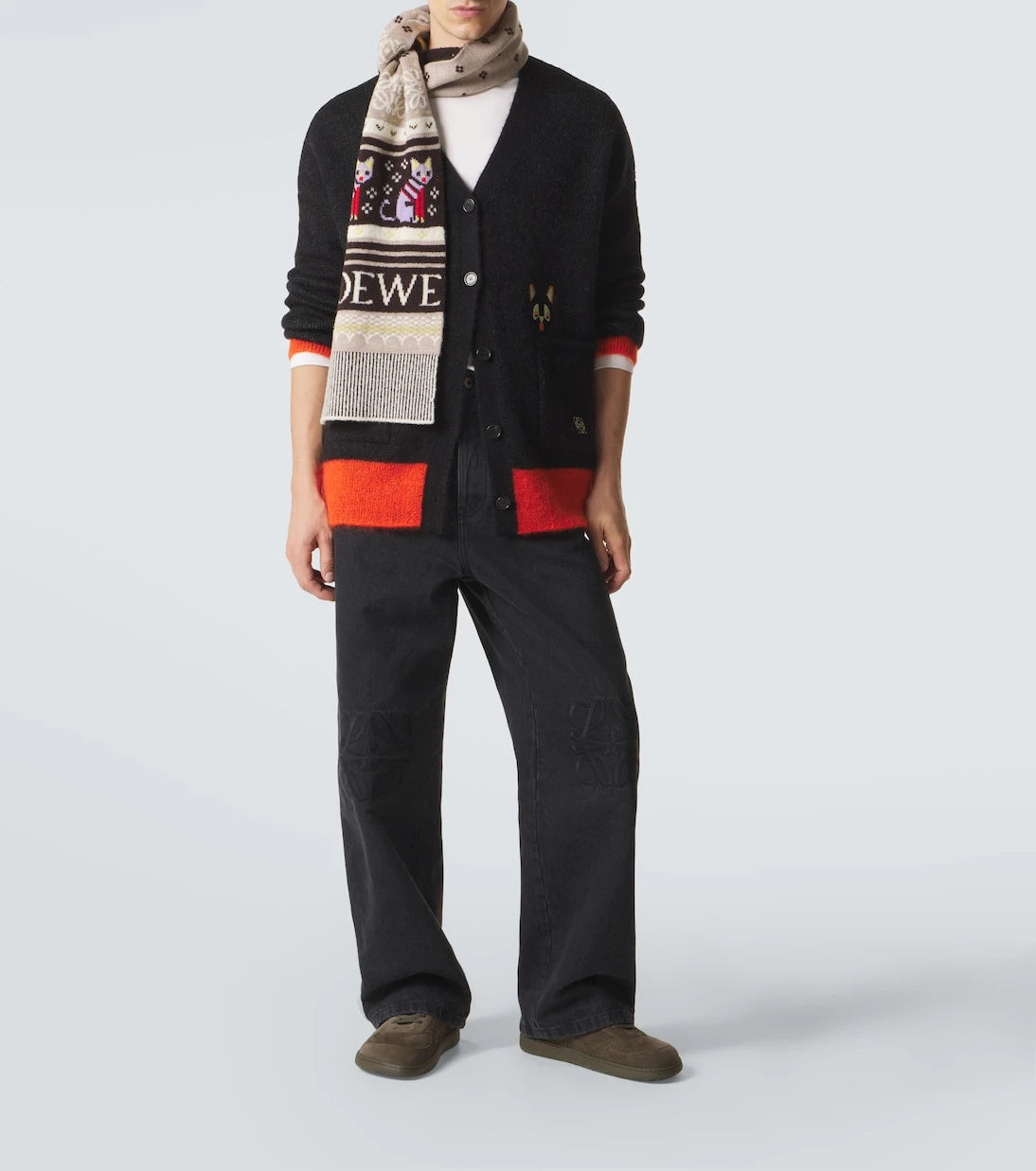 Loewe - x Louis Wain mohair-blend cardigan