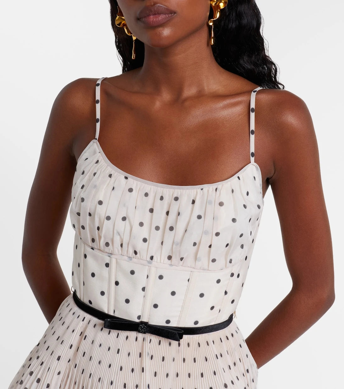 Zimmermann - Polka-dot tiered midi dress