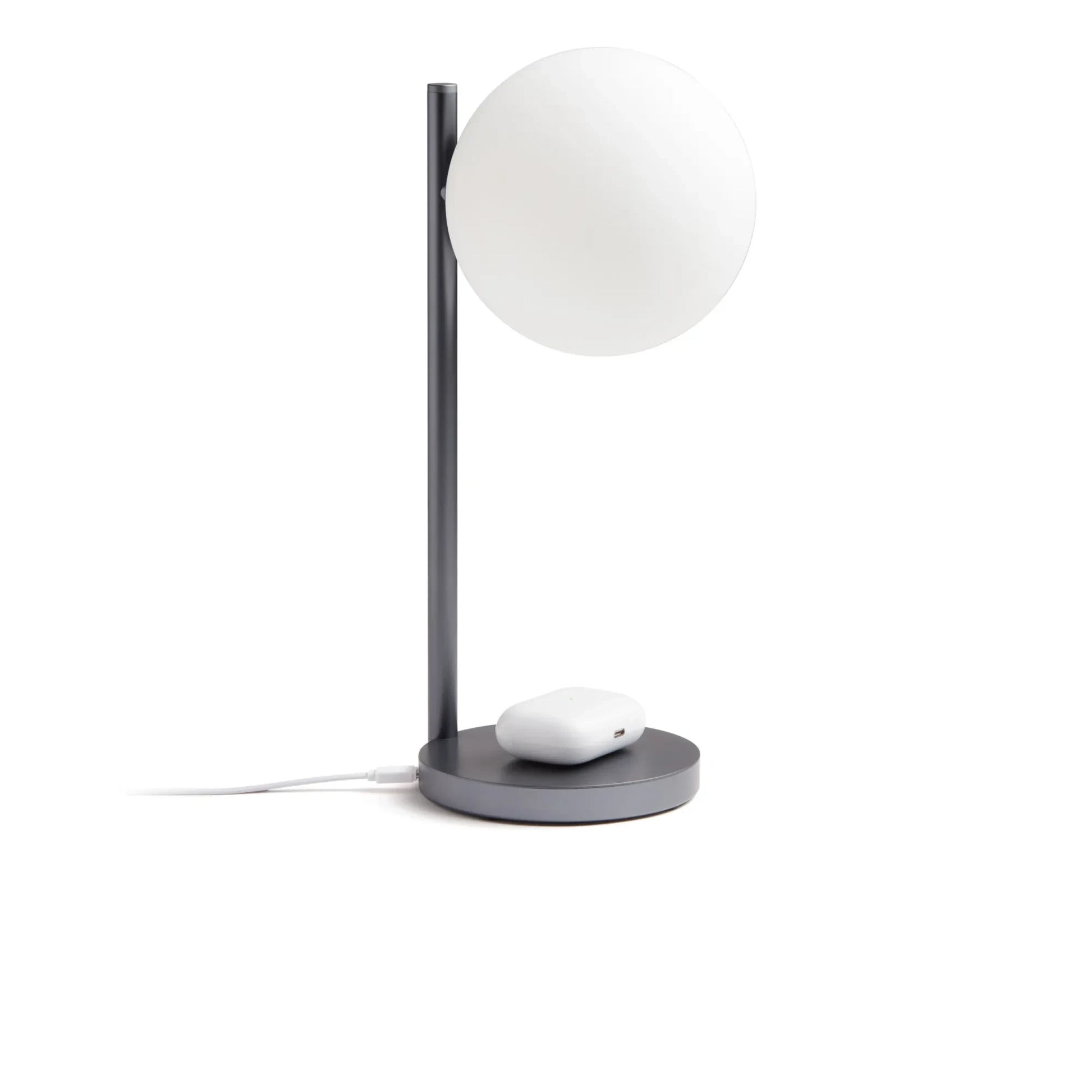 Lexon - Bubble LED desk lamp and charging stand | Steel Grey