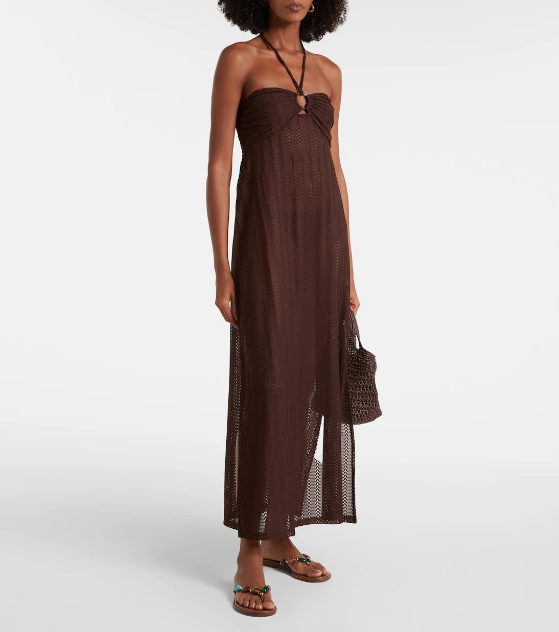 Melissa Odabash - Harriet keyhole halterneck maxi dress
