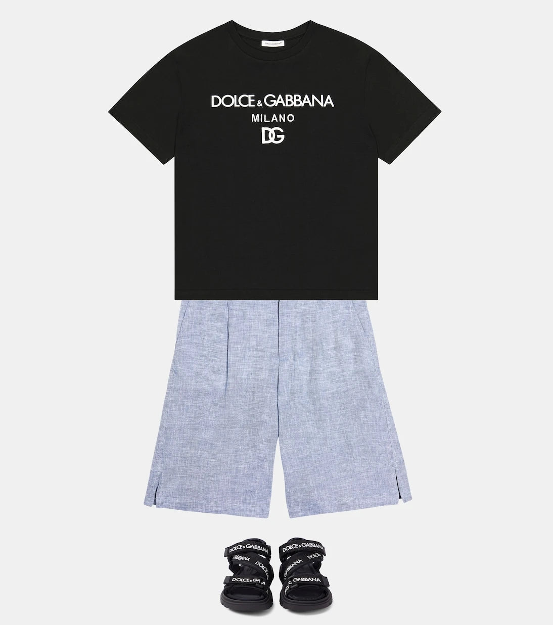 Dolce&Gabbana Kids - شورت برمودا من الكتان