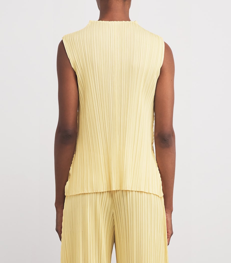 Pleats Please Issey Miyake Orange Mellow Pleats Top