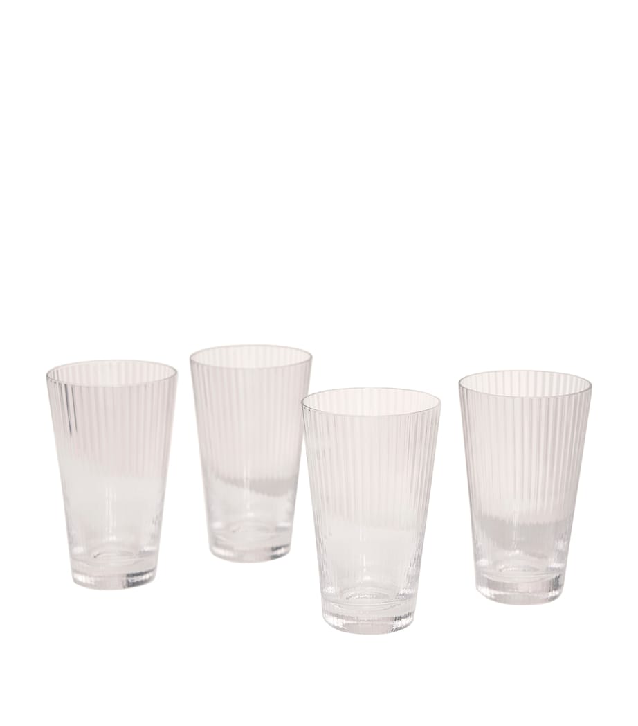 Set of 4 Fluted Water Glasses