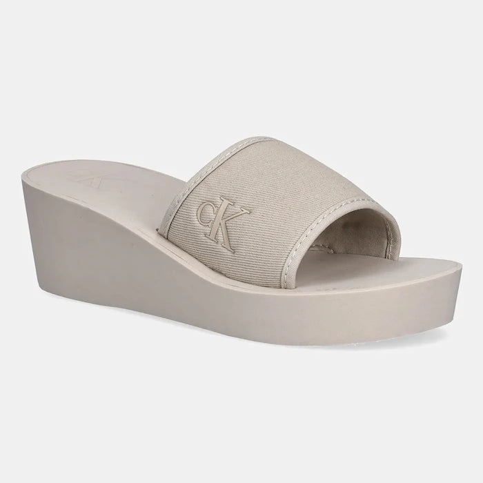 Чехли Calvin Klein Jeans BEACH WEDGE SLIDE CANVAS