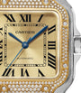 Stainless Steel and Diamond Santos de Cartier Watch 41.9mm