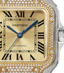 Stainless Steel and Diamond Santos de Cartier Watch 41.9mm