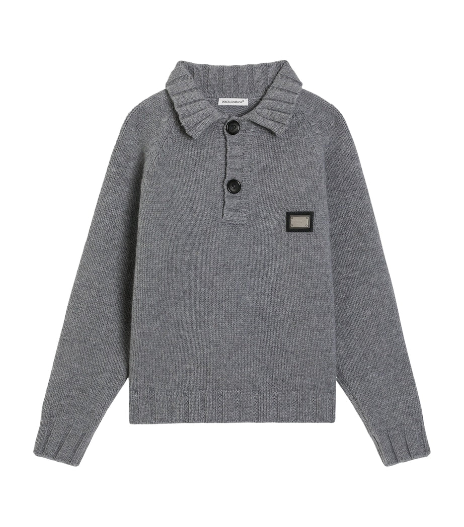 Dolce & Gabbana Kids Wool-Cashmere Polo Sweater (8-12 Years)