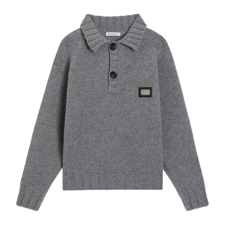 Dolce & Gabbana Kids Wool-Cashmere Polo Sweater (8-12 Years)