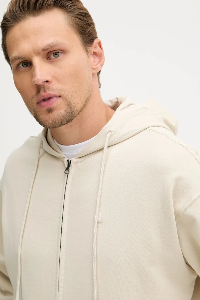 United Colors of Benetton erkek pamuklu fermuarlı sweatshirt